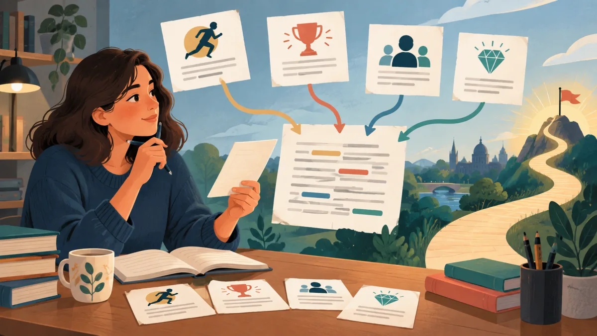 A learner connects passage cards, context clues, and precise word choices into one coherent route