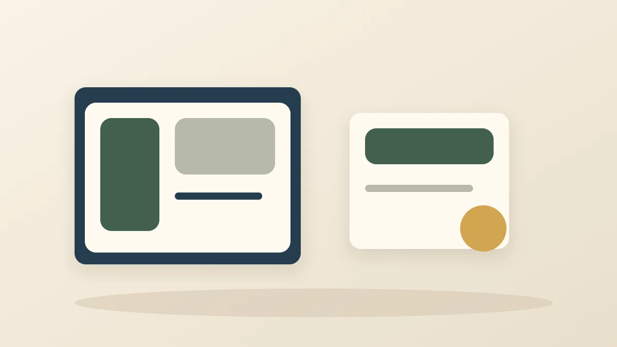 A text-free editorial illustration of clarifying interaction handoff