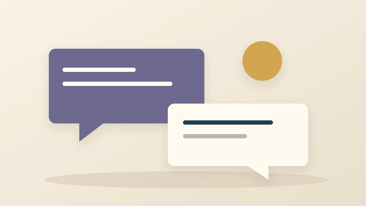 Abstract forms showing distinct stages and clear boundaries in a professional conversation