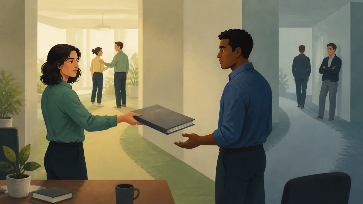 A difficult project handoff framed by supportive and dismissive paths