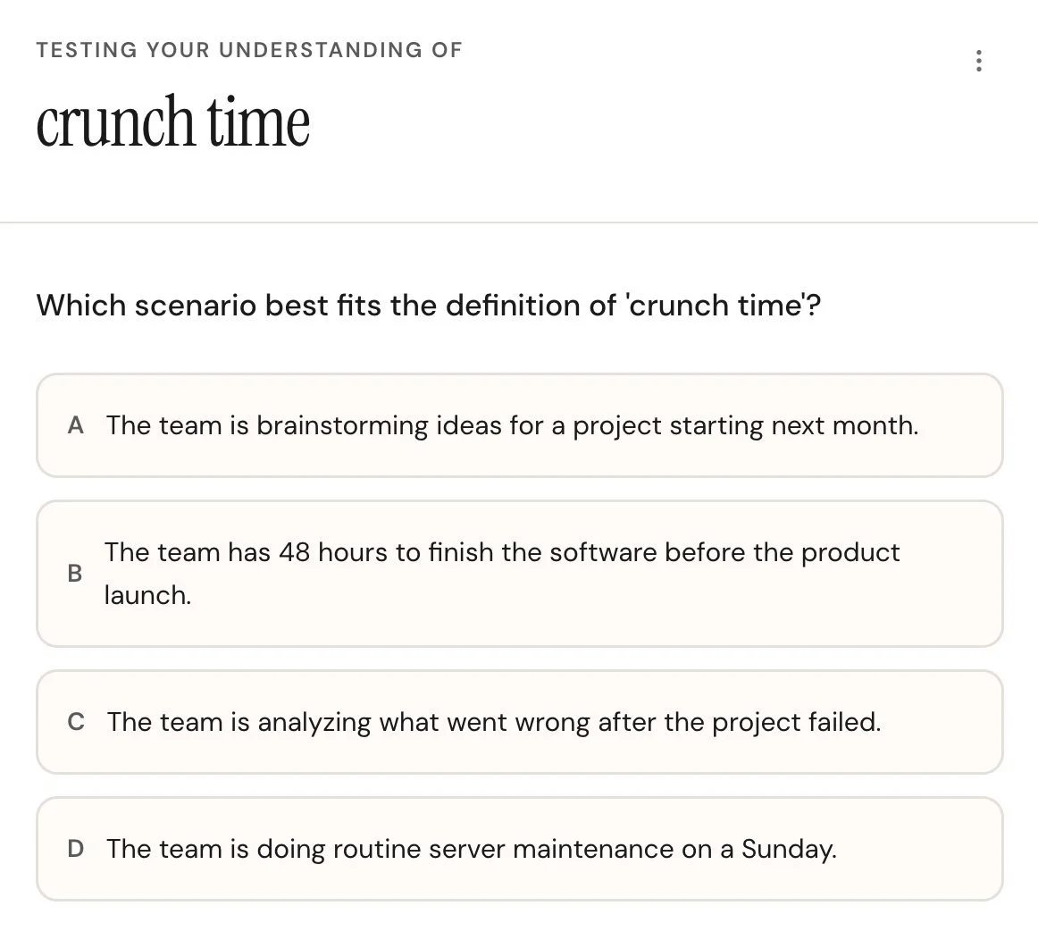 Lyra test your understanding screen